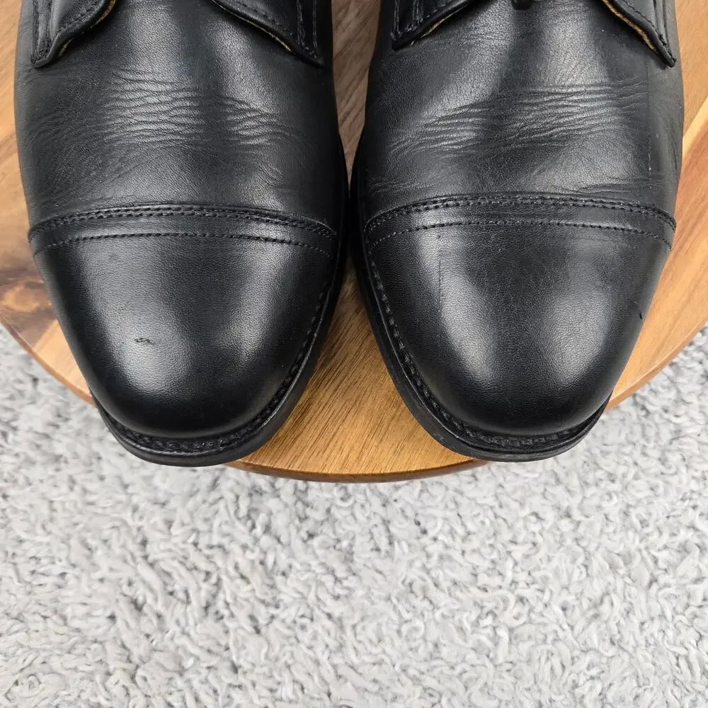Allen Edmonds Men 12D Fairgate Black Leather Cap Toe Office Oxford Dress Shoe